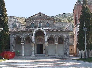 Above is a direct shot of the church at Sant' Angelo in Formis. This church is a fine example of a medieval Christian basilica with very early Christian roots.